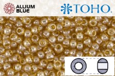 TOHO ラウンド Seed ビーズ (RR6-103B) 6/0 ラウンド Large - Medium Topaz Transparent Luster