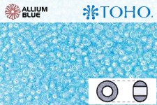 TOHO Round Seed Beads (RR8-104) 8/0 Round Medium - Transparent-Lustered Aquamarine