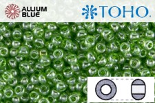 TOHO ラウンド Seed ビーズ (RR3-108) 3/0 ラウンド Extra Large - Transparent-Lustered Peridot