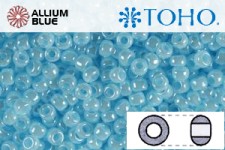 TOHO Round Seed Beads (RR11-124) 11/0 Round - Opaque-Lustered Pale Blue
