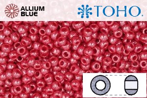 TOHO Round Seed Beads (RR3-125) 3/0 Round Extra Large - Opaque-Lustered Cherry