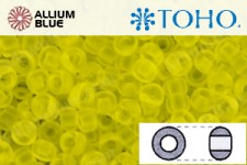 TOHO Round Seed Beads (RR3-12F) 3/0 Round Extra Large - Lemon Yellow Transparent Matte