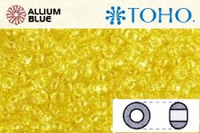 TOHO ラウンド Seed ビーズ (RR8-12) 8/0 ラウンド Medium - Transparent Lemon