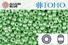 TOHO ラウンド Seed ビーズ (RR3-130) 3/0 ラウンド Extra Large - Opaque-Lustered Mint Green