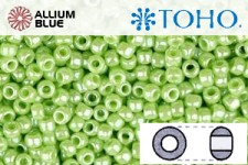 TOHO Round Seed Beads (RR11-131) 11/0 Round - Opaque-Lustered Sour Apple