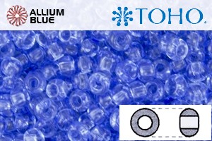 TOHO Round Seed Beads (RR8-13) 8/0 Round Medium - Transparent Lt Sapphire