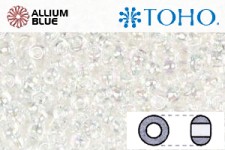 TOHO ラウンド Seed ビーズ (RR3-161) 3/0 ラウンド Extra Large - Transparent-Rainbow Crystal