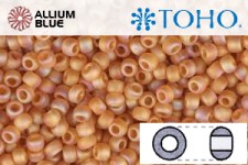 TOHO Round Seed Beads (RR8-162CF) 8/0 Round Medium - Transparent-Rainbow Frosted Dk Topaz
