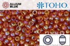 TOHO Round Seed Beads (RR8-162C) 8/0 Round Medium - Transparent-Rainbow Topaz