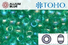 TOHO Round Seed Beads (RR11-164B) 11/0 Round - Transparent-Rainbow Dk Peridot