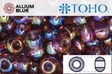 TOHO ラウンド Seed ビーズ (RR8-166B) 8/0 ラウンド Medium - Transparent Rainbow Med Amethyst