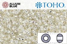 TOHO ラウンド Seed ビーズ (RR8-21) 8/0 ラウンド Medium - Silver-Lined Crystal