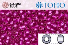 TOHO Round Seed Beads (RR3-2217) 3/0 Round Extra Large - Fuchsia Silver Lined
