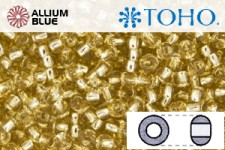 TOHO Round Seed Beads (RR3-22A) 3/0 Round Extra Large - Pale Topaz Silver Lined