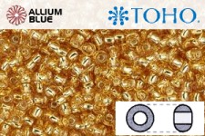 TOHO Round Seed Beads (RR8-22B) 8/0 Round Medium - Silver-Lined Med Topaz