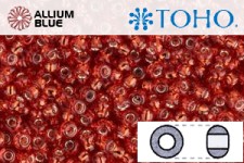 TOHO Round Seed Beads (RR6-25) 6/0 Round Large - Silver-Lined Lt Siam Ruby