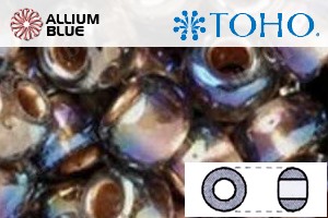 TOHO Round Seed Beads (RR11-276) 11/0 Round - Inside-Color Rainbow Topaz/Gold-Lined