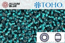 TOHO Round Seed Beads (RR3-27BD) 3/0 Round Extra Large - Silver-Lined Teal