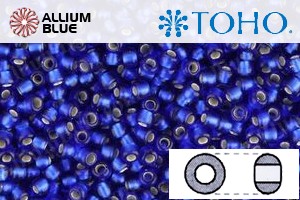 TOHO Round Seed Beads (RR6-28F) 6/0 Round Large - Silver-Lined Frosted Dk Sapphire