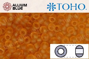 TOHO Round Seed Beads (RR8-2CF) 8/0 Round Medium - Transparent-Frosted Dk Topaz