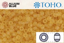 TOHO Round Seed Beads (RR3-2F) 3/0 Round Extra Large - Transparent-Frosted Lt Topaz