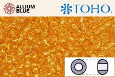 TOHO Round Seed Beads (RR8-2) 8/0 Round Medium - Transparent Lt Topaz