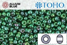 TOHO Round Seed Beads (RR15-322) 15/0 Round Small - Gold-Lustered Emerald