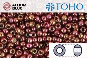 TOHO Round Seed Beads (RR6-331) 6/0 Round Large - Gold-Lustered Wild Berry