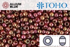 TOHO Round Seed Beads (RR8-331) 8/0 Round Medium - Gold-Lustered Wild Berry