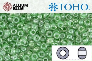 TOHO Round Seed Beads (RR6-343) 6/0 Round Large - Crystal Lined Jade