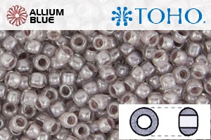 TOHO ラウンド Seed ビーズ (RR8-353) 8/0 ラウンド Medium - Lavender Lined Crystal