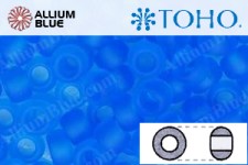 TOHO Round Seed Beads (RR8-3CF) 8/0 Round Medium - Transparent-Frosted Dk Aquamarine