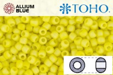 TOHO Round Seed Beads (RR6-402F) 6/0 Round Large - Yellow Opaque Rainbow Matte