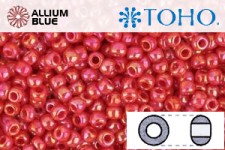 TOHO ラウンド Seed ビーズ (RR8-405) 8/0 ラウンド Medium - Opaque-Rainbow Cherry