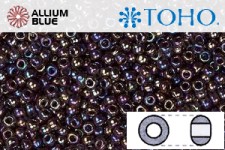 TOHO Round Seed Beads (RR3-406) 3/0 Round Extra Large - Opaque-Rainbow Oxblood