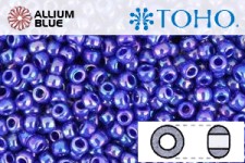 TOHO Round Seed Beads (RR6-408) 6/0 Round Large - Opaque-Rainbow Navy Blue