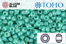 TOHO Round Seed Beads (RR8-413) 8/0 Round Medium - Opaque-Rainbow Turquoise