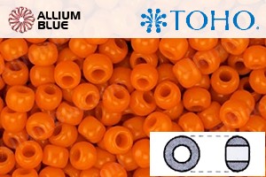 TOHO Round Seed Beads (RR8-42D) 8/0 Round Medium - Cantaloupe Light Orange Opaque