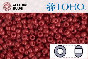 TOHO Round Seed Beads (RR15-45) 15/0 Round Small - Opaque Pepper Red