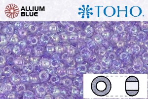 TOHO Round Seed Beads (RR3-477D) 3/0 Round Extra Large - Transparent-Rainbow Foxglove