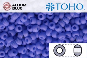 TOHO Round Seed Beads (RR3-48LF) 3/0 Round Extra Large - Periwinkle Opaque Matte