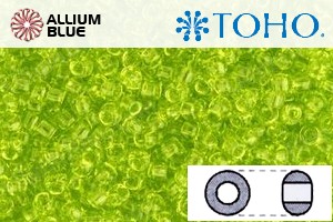 TOHO ラウンド Seed ビーズ (RR3-4) 3/0 ラウンド Extra Large - Transparent Lime Green