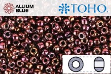 TOHO ラウンド Seed ビーズ (RR3-502) 3/0 ラウンド Extra Large - Higher-Metallic Amethyst