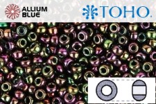 TOHO ラウンド Seed ビーズ (RR3-509) 3/0 ラウンド Extra Large - Higher-Metallic Iris - Purple/Green