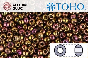 TOHO Round Seed Beads (RR3-514) 3/0 Round Extra Large - Higher-Metallic Gypsy Gold