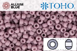 TOHO Round Seed Beads (RR15-52F) 15/0 Round Small - Opaque-Frosted Lavender