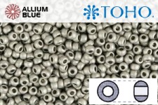 TOHO Round Seed Beads (RR8-566) 8/0 Round Medium - Metallic Frosted Antique Silver