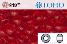 TOHO Round Seed Beads (RR15-5B) 15/0 Round Small - Transparent Siam Ruby