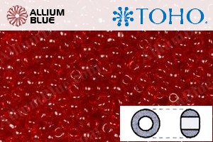 TOHO Round Seed Beads (RR11-5C) 11/0 Round - Transparent Ruby