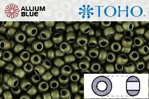 TOHO Round Seed Beads (RR11-617) 11/0 Round - Matte-Color Dk Olive